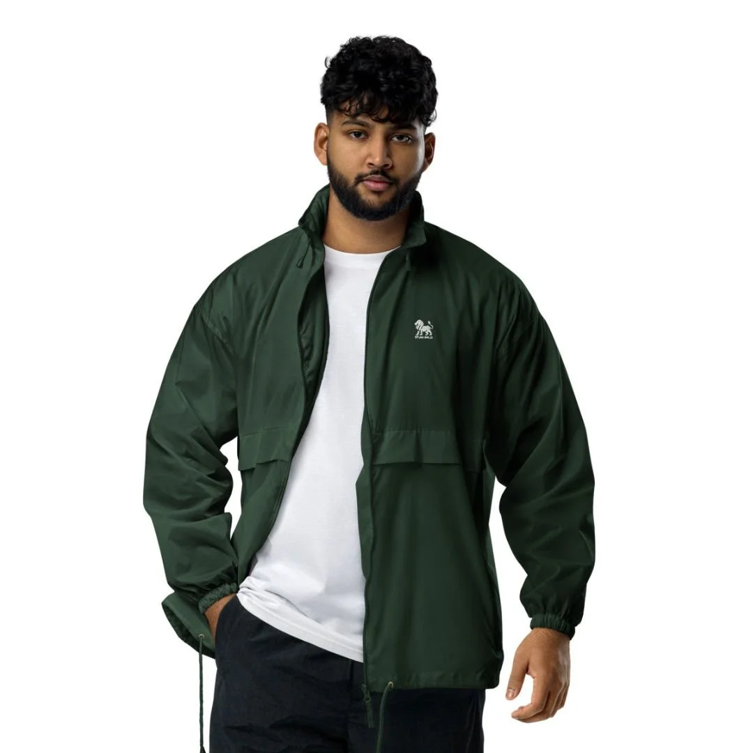Forest green windbreaker discount
